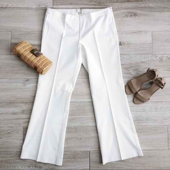 ecru Pants - Ecru Flare Leg Trouser